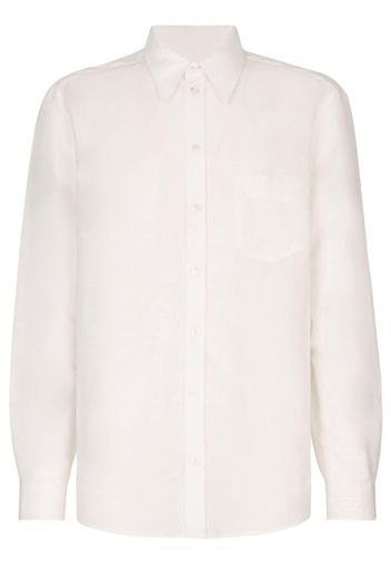 Dolce & Gabbana classic-collar button-uplong shirt - White