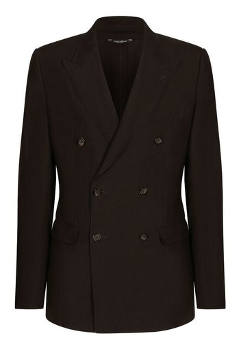 Dolce & Gabbana double-breasted linen blazer - Brown