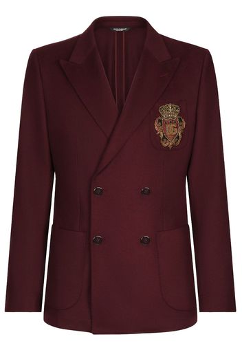 Dolce & Gabbana embroidered-crest blazer