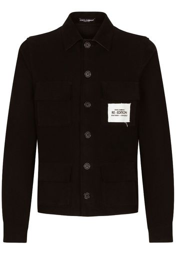 Dolce & Gabbana button-up stretch-cotton shirt - Black