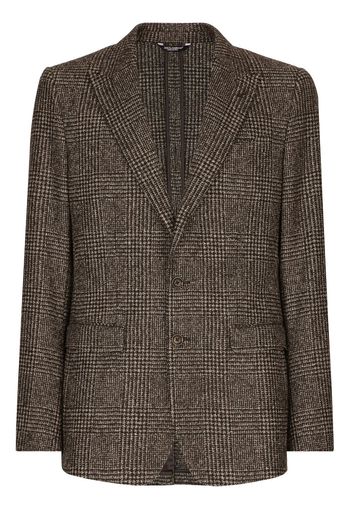 Dolce & Gabbana Prince of Wales single-breasted blazer - Brown