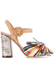 Dolce & Gabbana fringed embellished sandals - Pink