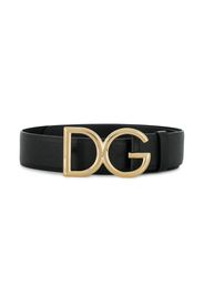 DG logo pebbled leather belt