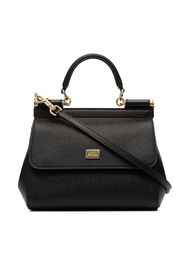 Dolce & Gabbana black sicily small leather bag