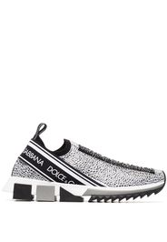 Dolce & Gabbana crystal-embellished logo sneakers - White