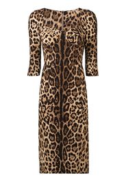 Dolce & Gabbana fitted leopard print dress - Brown