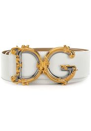 Dolce & Gabbana baroque DG belt - White