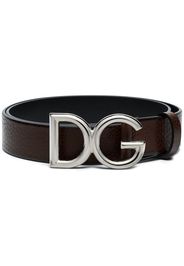 Dolce & Gabbana logo plaque belt - Brown