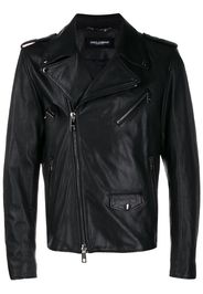 Dolce & Gabbana leather biker jacket - Black