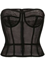Dolce & Gabbana strapless cropped bustier - Black