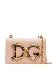 DG Girls logo-embellished leather shoulder bag