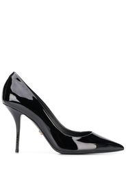 polished leather pointed pumps