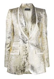 metallic textured blazer