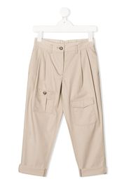 multi-pocket pleated trousers