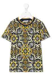 Maiolica print short-sleeved T-shirt