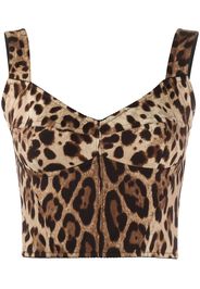 leopard print bustier top