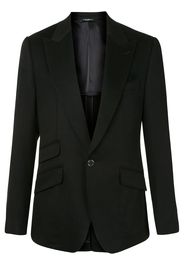 single button cashmere blazer