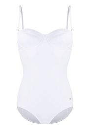 DG plaque bustier swimsuit