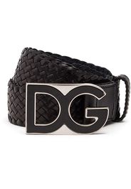 Dolce & Gabbana DG buckle interwoven belt - Black