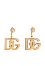 Dolce & Gabbana interlocking logo drop earrings - Gold