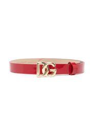 Dolce & Gabbana Kids logo-buckle belt - Red