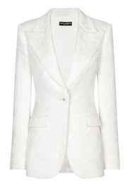 Dolce & Gabbana Turlington floral jacquard blazer - White