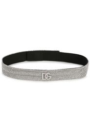 Dolce & Gabbana High-waist crystal mesh belt - Silver