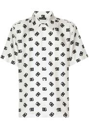 Dolce & Gabbana DG-monogram short sleeve shirt - White