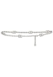 Dolce & Gabbana crystal-embellished logo belt - Silver