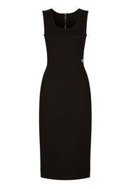 Dolce & Gabbana logo plaque-detail midi dress - Black