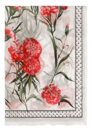 Dolce & Gabbana floral-print silk scarf - White