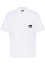 Dolce & Gabbana logo-plaque short-sleeved shirt - White