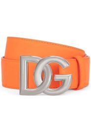 Dolce & Gabbana logo-buckle leather belt - Orange