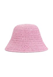 Dolce & Gabbana Kids embroidered-logo knit hat - Pink