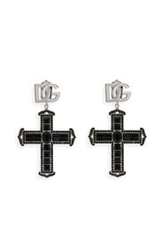 Dolce & Gabbana DG cross pendant earrings - Silver