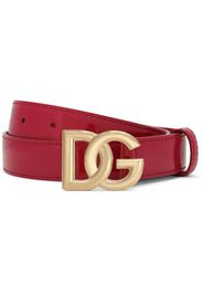 Dolce & Gabbana logo-buckle leather belt - 8I484