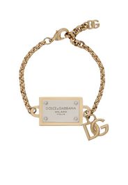 Dolce & Gabbana logo-lettering chain-link detailing bracelet - Gold