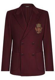 Dolce & Gabbana embroidered-crest blazer