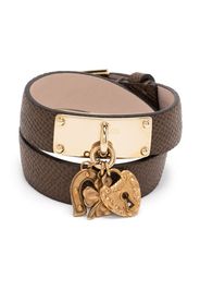 Dolce & Gabbana charm-detail buckled leather bracelet - Brown