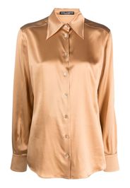 Dolce & Gabbana satin-finish silk shirt - Neutrals