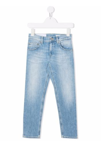 DONDUP KIDS straight-leg cotton-blend jeans - Blue