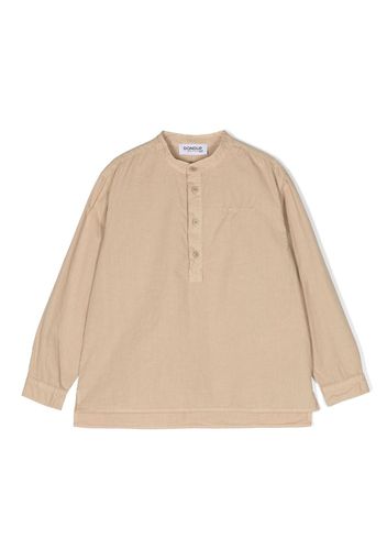 DONDUP KIDS long-sleeve cotton shirt - Neutrals