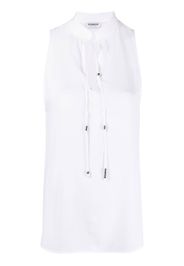 DONDUP keyhole-neck sleeveless dress - White