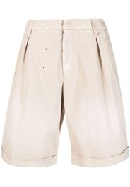 DONDUP box-pleat cotton chino shorts - Neutrals