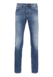 DONDUP logo-print tapered jeans - Blue