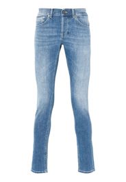 DONDUP logo-print tapered jeans - Blue