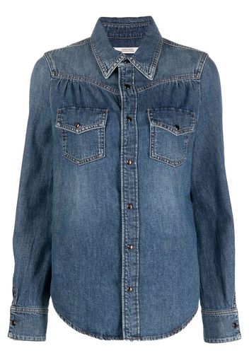 Dorothee Schumacher patch-pocket denim shirt - Blue