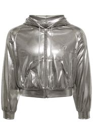 Doublet hooded metallic jacket - Silver