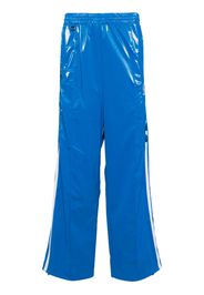 Doublet Laminate Track embroidered track pants - Blue