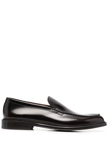 Doucal's high-shine finish loafers - Brown